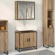 vidaXL Conjunto de Móveis para Banheiro 2 pcs Carvalho Artesanal