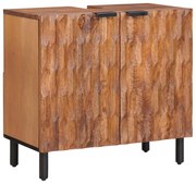 vidaXL Armário para Pia de Banheiro com porta Castanho 62 x 33 x 58 cm