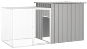 Gaiola p/ coelhos 200x91x100 cm aço galvanizado cinzento