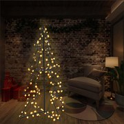 vidaXL Árvore de Natal em cone 160 LEDs 78x120 cm interior e exterior