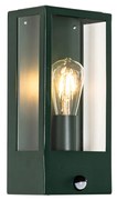 Candeeiro de parede exterior verde escuro com sensor de movimento IP44 - Rotterdam Industrial