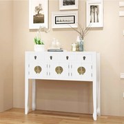 vidaXL Aparador estilo chinês madeira maciça branco