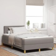 Cama Box Spring com Colchão Taupe 120x200 cm Tecido