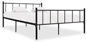 vidaXL Estrutura de cama 180x200 cm metal preto