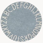 Tapete redondo para crianças com padrão de letras ABC