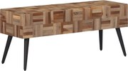 vidaXL Banco 110x35x45 cm madeira de teca recuperada maciça