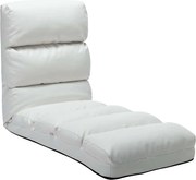 vidaXL Colchão dobrável couro artificial branco