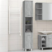 vidaXL Armário casa de banho 30x30x179 cm deriv. madeira sonoma cinza