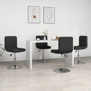 vidaXL Cadeiras de jantar 4 pcs couro artificial preto