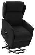 vidaXL Poltrona elevatória tecido preto