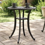 vidaXL Mesa de jardim Ø48x53 cm alumínio fundido preto