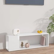 vidaXL Móvel de TV 100x24x32 cm derivados de madeira branco brilhante