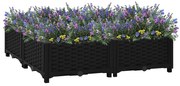 vidaXL Canteiro elevado 80x80x23 cm polipropileno