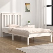 Estrutura de cama 90x200 cm pinho maciço branco