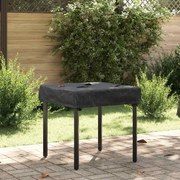 vidaXL Capa de Mesa Liso Preto 62 x 62 x 15 cm tecido