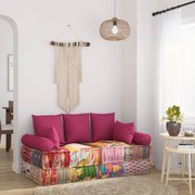 vidaXL 7 pcs conjunto de almofadas decorativas tecido rosa