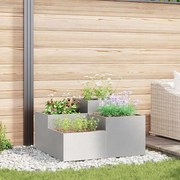 vidaXL Jardineira 80x80x48 cm em Aço Inoxidável