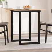 vidaXL Mesa de jantar estrutura em O 70x70x75 cm pinho e aço