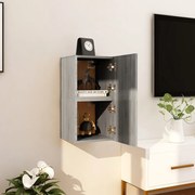 vidaXL Móveis de TV de parede 2 pcs 30,5x30x30 cm cinzento sonoma
