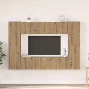 vidaXL Conjunto de móvel de TV com prateleira 8 pcs carvalho artisiano