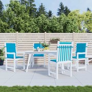 vidaXL Almofadões lombares p/ cadeiras de jardim 4pcs oxford azul