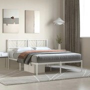 vidaXL Estrutura de cama com cabeceira 120x190 cm metal branco