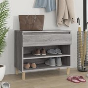 vidaXL Sapateira 70x36x60 cm derivados de madeira cinzento sonoma