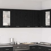 vidaXL Armário Suspenso em Carvalho Preto da - 80x31x60 cm - Feito em Madeira de Engenharia