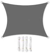 Toldo vela 2 x 3 m, poliéster 1000 mm, ~93% UV, cor preta, repelente água