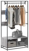 vidaXL Roupeiro 90x50x180 cm derivados de madeira cinzento sonoma