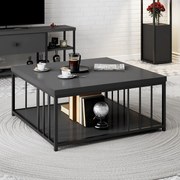 ****  
Mesa de Centro Zenn – Antracite e Preto – 90x90x40 cm

**