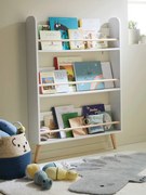 Estante de livros Montessori, Confetes branco claro bicolor/multicolo