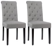 Cadeiras de cozinha de 25 polegadas com pernas de madeira de borracha - cinza