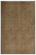 Tapete de porta lavável 120x180 cm castanho