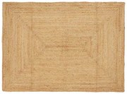 vidaXL Tapete de Área Bege 120 x 170 cm Juta