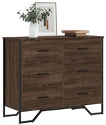 vidaXL Cómoda 91x35,5x74,5 cm derivados de madeira carvalho castanho