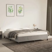 vidaXL Estrutura de cama sem colchão 180x200 cm veludo cinzento-claro