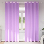 vidaXL Cortinas com cortinas 2 pcs Roxo 225 x 140 cm Poliéster