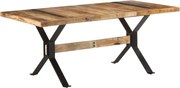 vidaXL Mesa de jantar 180x90x76 cm madeira de mangueira áspera