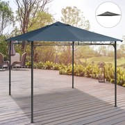 Outsunny Toldo de Substituição de 3x3m para Pérgola de Jardim com 8 Or