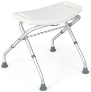 Banco de chuveiro com altura ajustável de 49 a 52,5 cm, assento de chuveiro com apoios de braços removíveis, pés de borracha antiderrapantes, azul