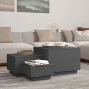 vidaXL Caixas de arrumação com tampas 3 pcs pinho maciço cinza