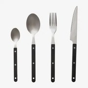 Conjunto De Talheres De 16 Peças Em Aço Inoxidável Tirvola Preto - Sklum