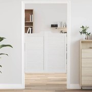 vidaXL Portas de batente design de persiana 2-Par 100x100 cm branco