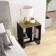 vidaXL Mesa de apoio 40x31x46 cm madeira recuperada/derivados madeira