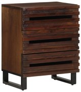 vidaXL Mesa de cabeceira 50x34x62 cm madeira mangueira maciça castanho
