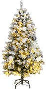 vidaXL Árvore Natal artificial articulada c/ 150 luzes LED+bolas 150cm
