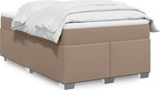 vidaXL Cama boxspring c/ colchão 120x190cm couro artificial cappuccino