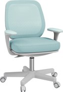Vinsetto Cadeira de escritório, cadeira de secretária ergonómica com função giratória, regulável em altura 55 x 48 x 82,5-94,5 cm verde | Aosom Portugal