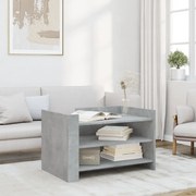 vidaXL Mesa de centro 80x50x50 cm derivados de madeira cinza cimento